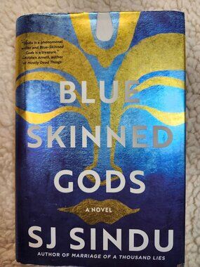 Blue-Skinned Gods SJ Sindu Hardcover 2021 Soho Press Literary Fiction With DJ